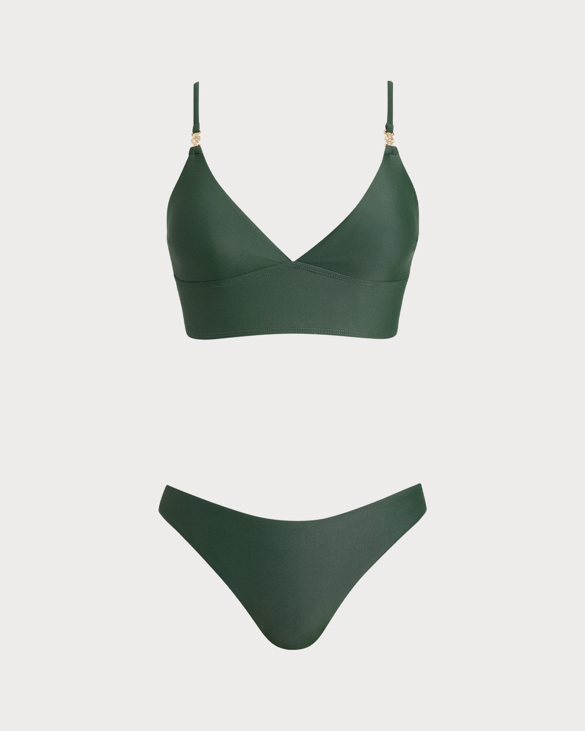 Conjunto de Tankini com Alças Cruzadas em X — Verde