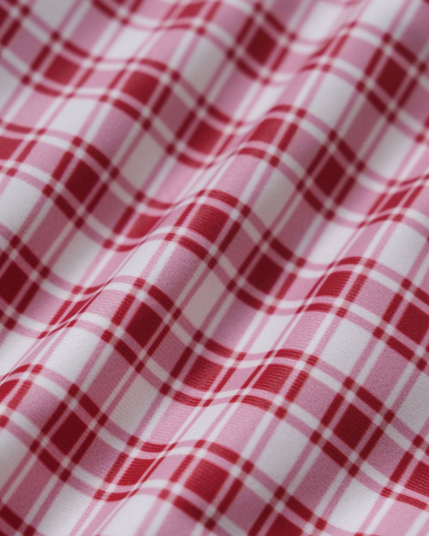 Conjunto de biquíni com aro e estampa xadrez vermelha