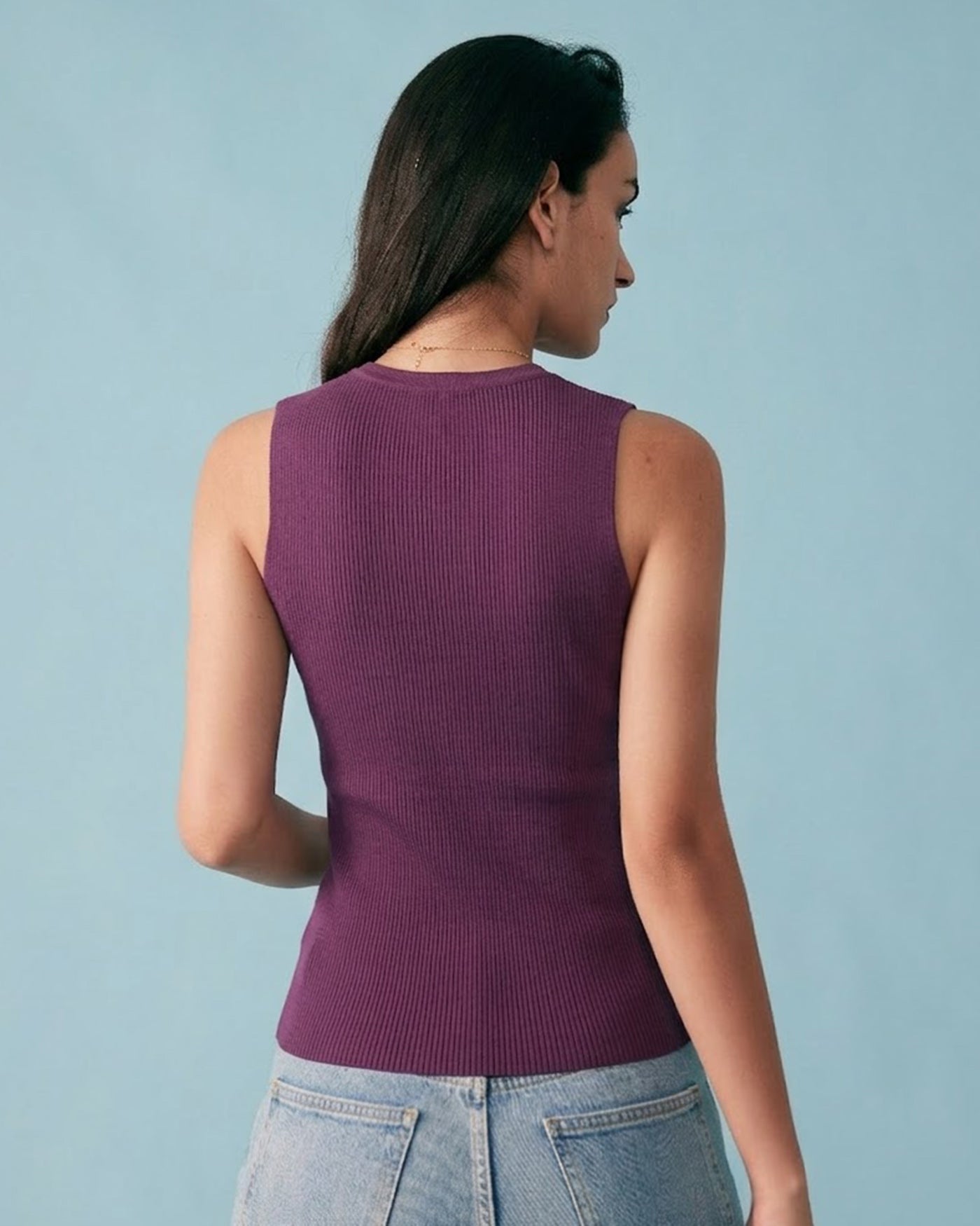 Regata roxa em viscose