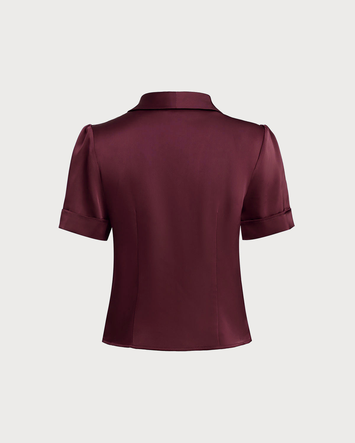 Blusa de Cetim Bordô