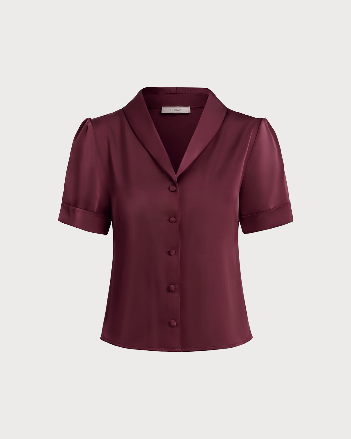 Blusa de Cetim Bordô
