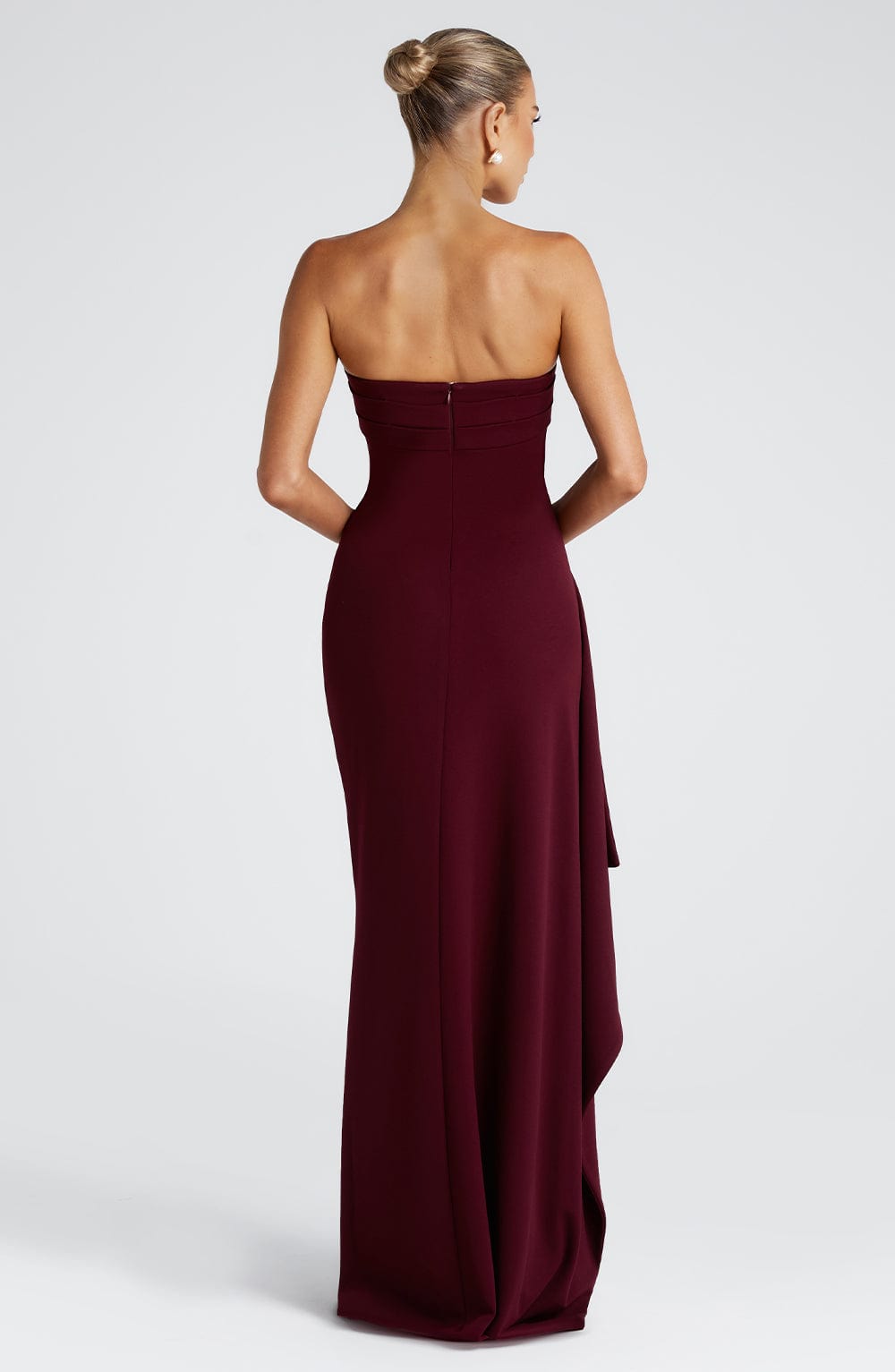 Zafira Vestido Longo - Cereja Laqueada