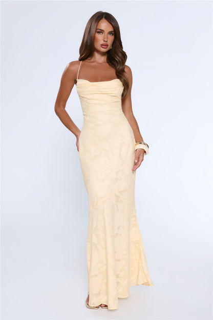 Bridge To Wonderland Vestido Longo Amarelo Limão