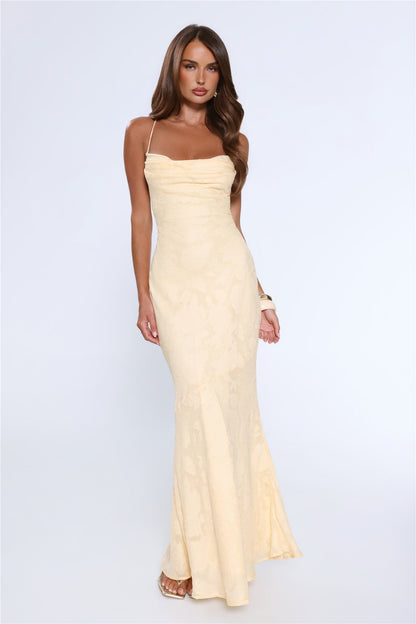 Bridge To Wonderland Vestido Longo Amarelo Limão