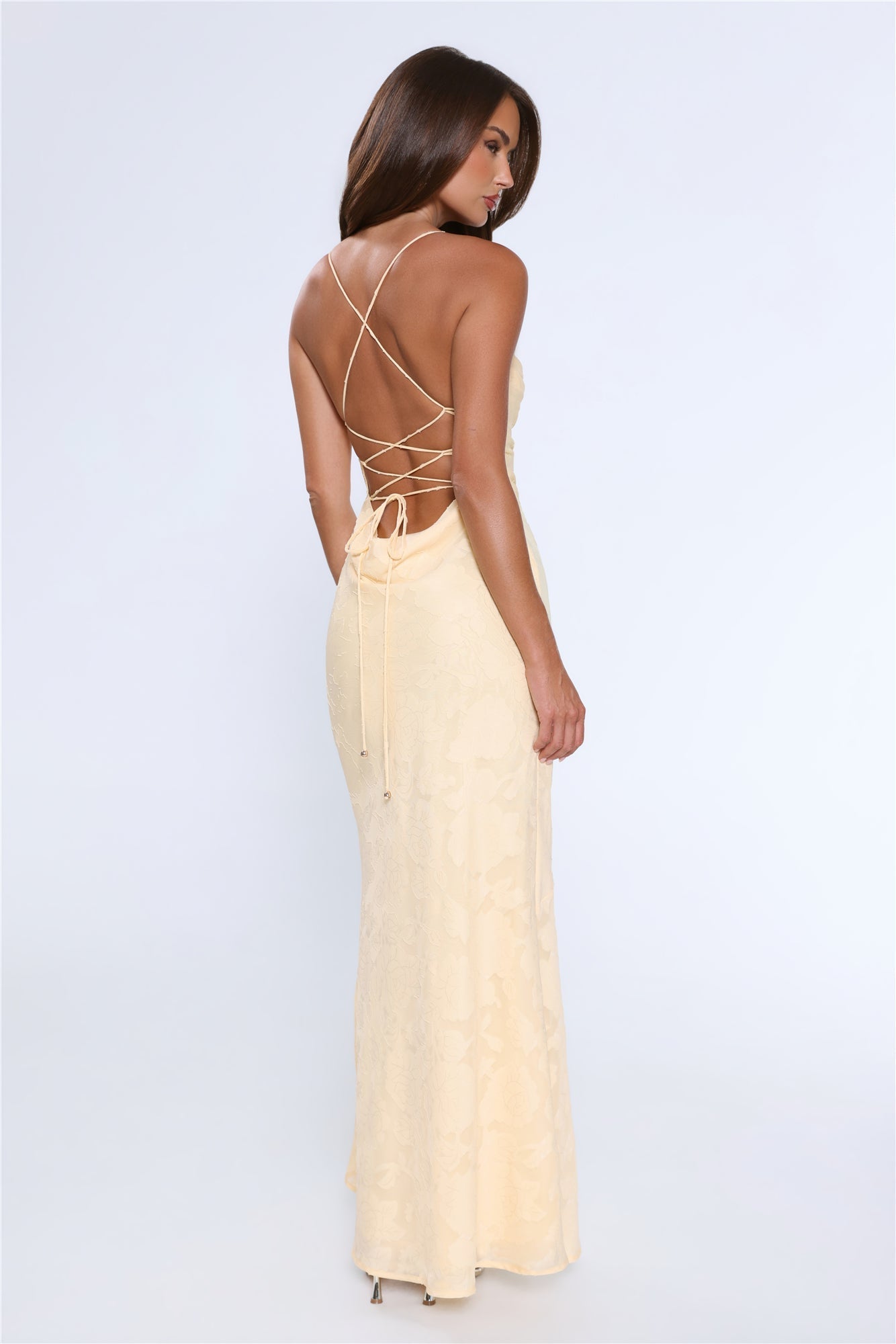 Bridge To Wonderland Vestido Longo Amarelo Limão