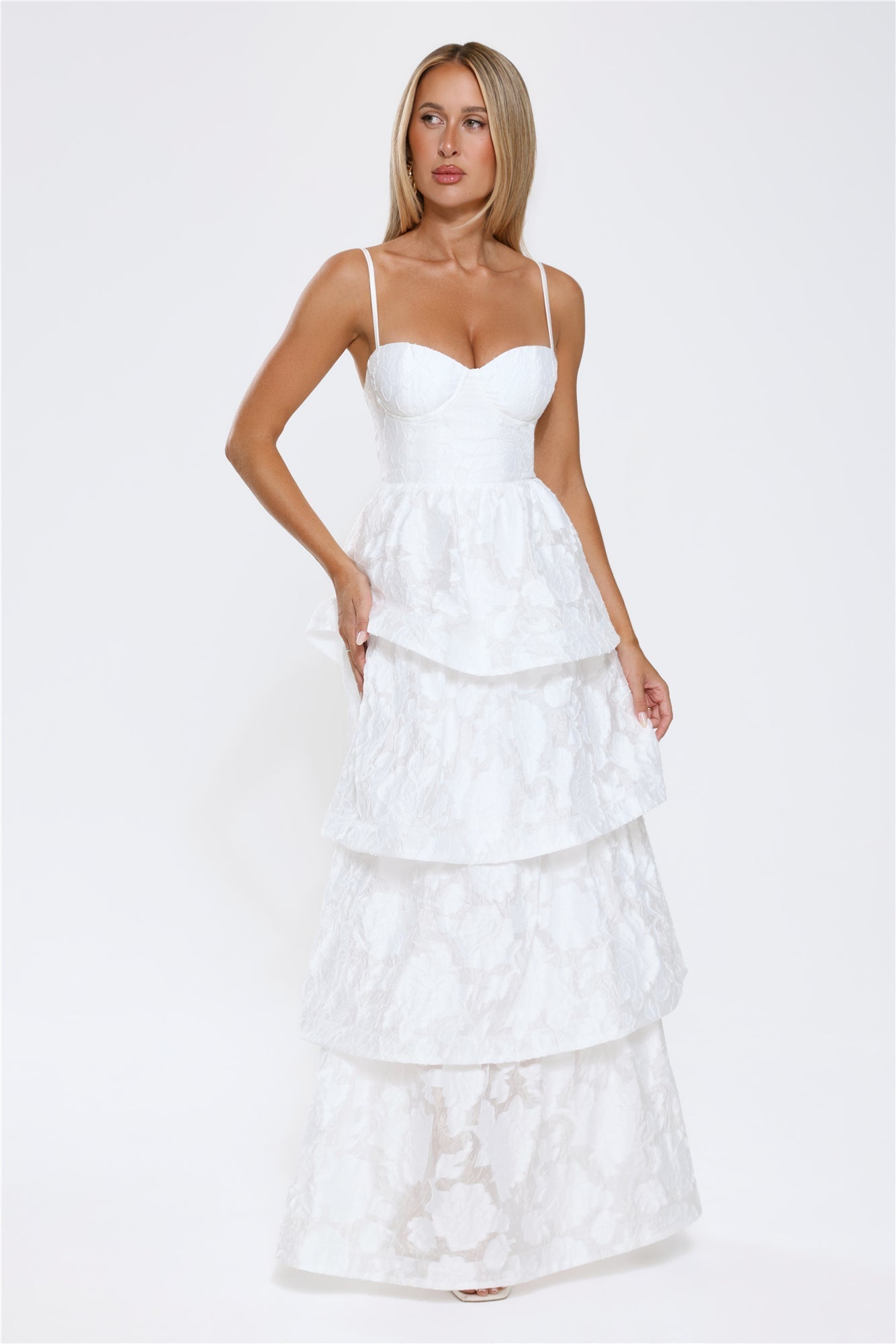 Vestido Longo "Elevated Desire" — Branco