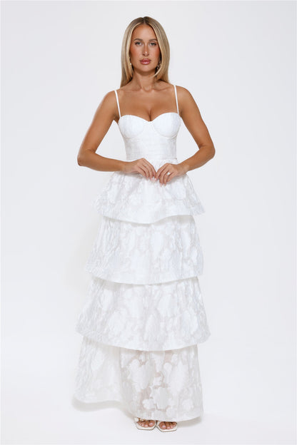 Vestido Longo "Elevated Desire" — Branco