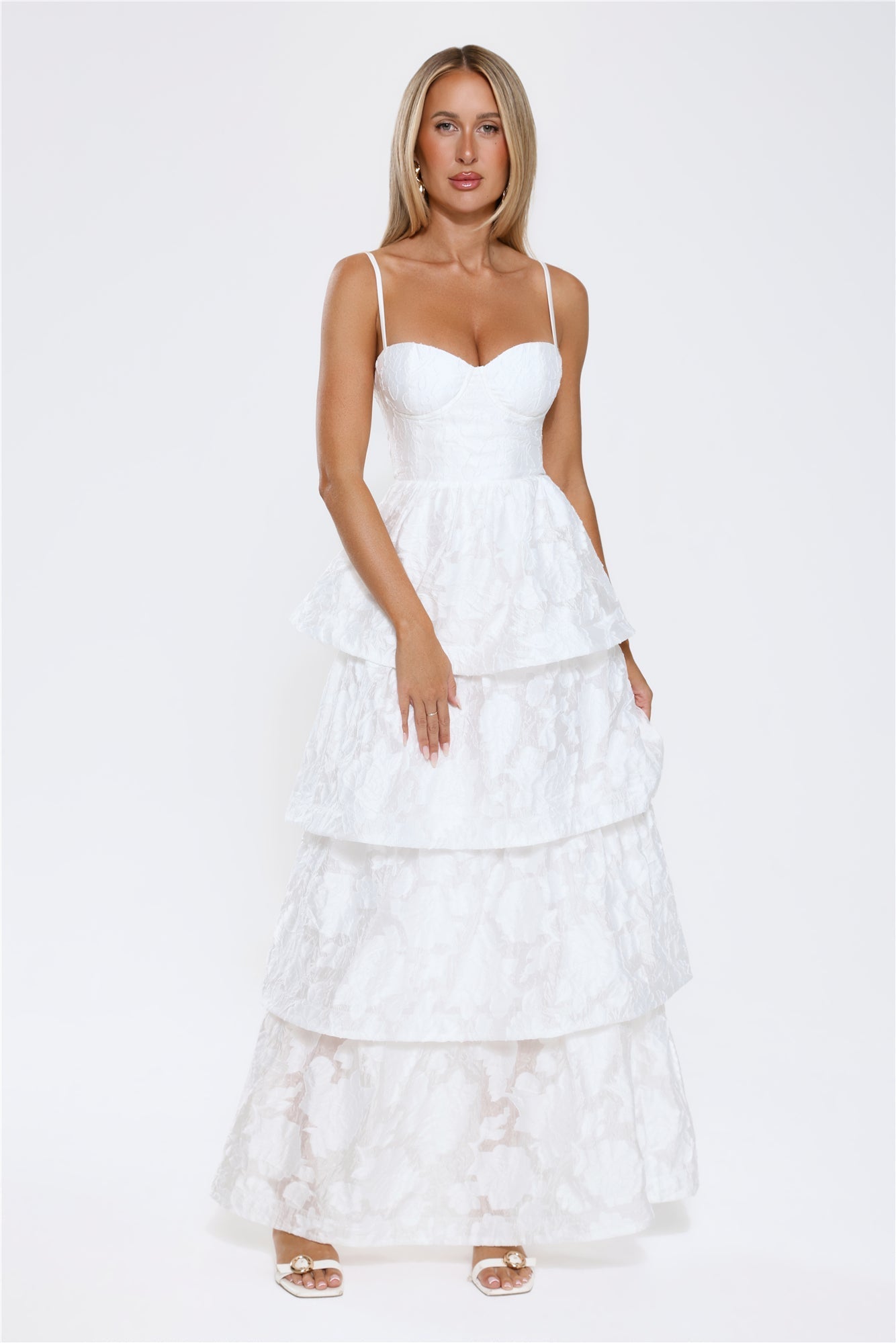 Vestido Longo "Elevated Desire" — Branco