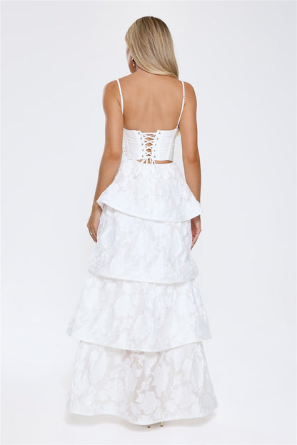 Vestido Longo "Elevated Desire" — Branco
