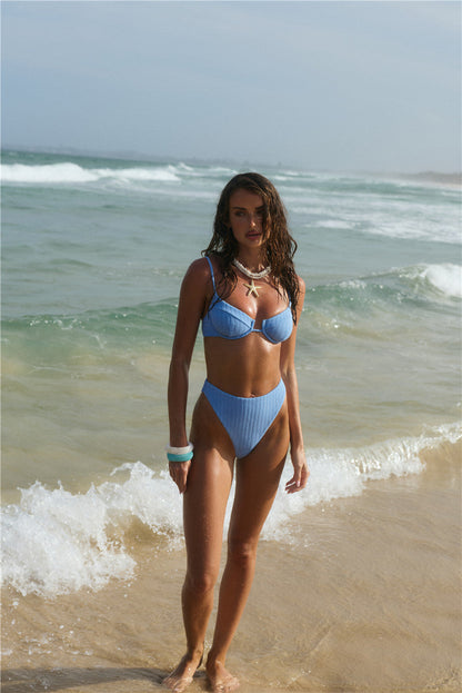 Top de Biquíni Island Aura - Azul