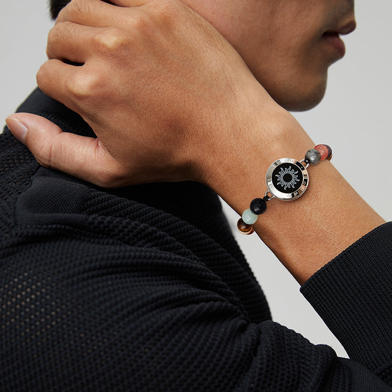 Sun & Moon Touch Bracelets with Solar System Guardian Beads