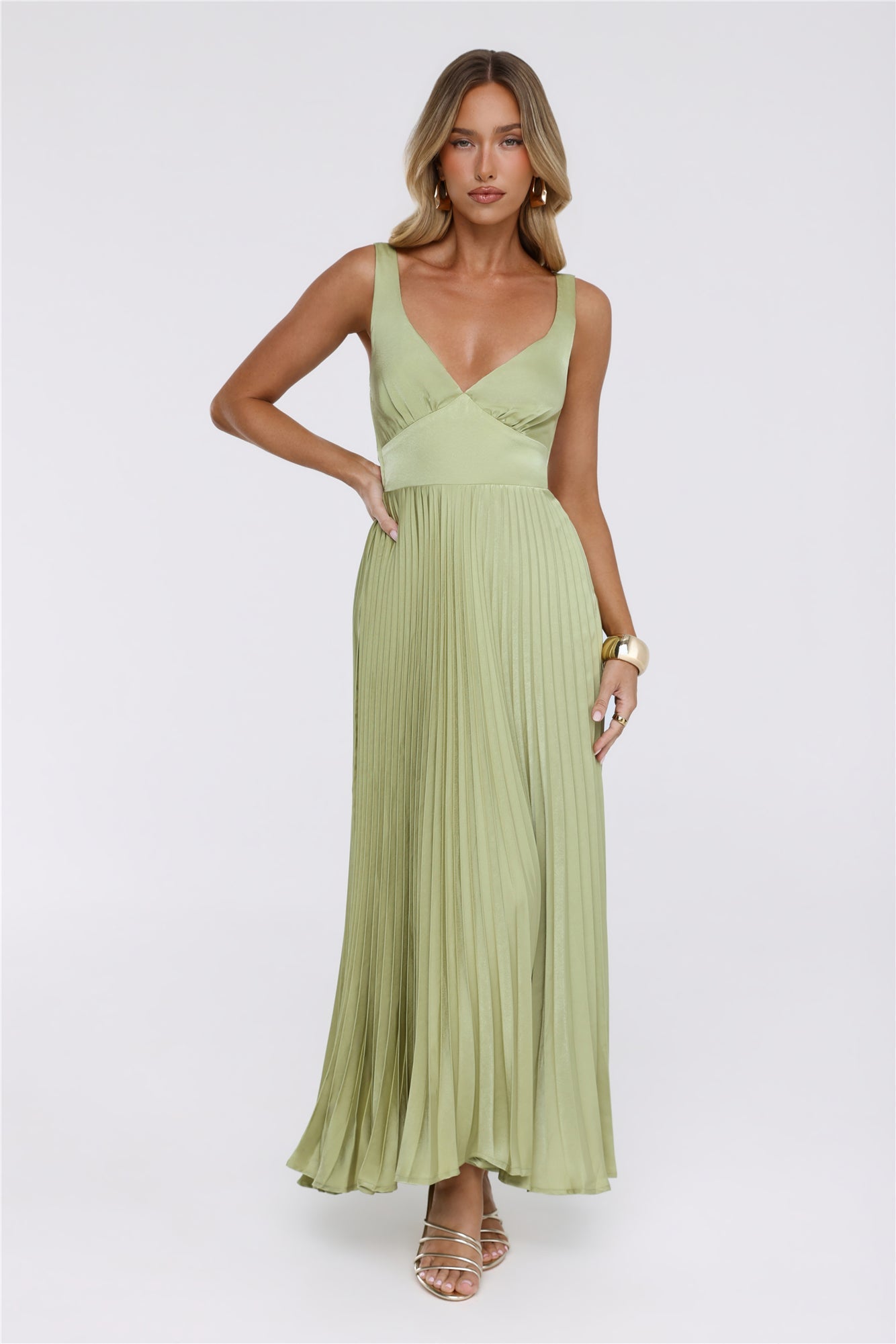 Vestido Longo Opulência Deslumbrante — Verde-limão
