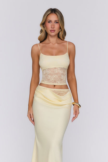 Top de Renda Candy Lemon — Amarelo