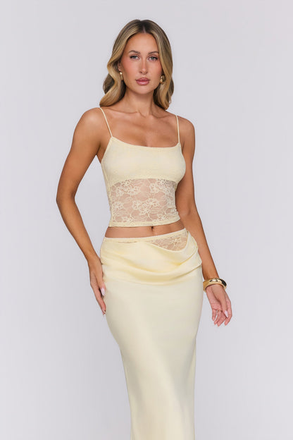 Top de Renda Candy Lemon — Amarelo