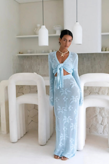 Top Reversível em Crochê Terra — Azul