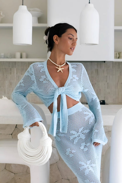 Top Reversível em Crochê Terra — Azul