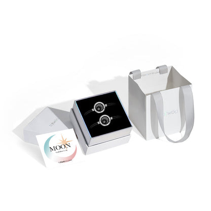 Sun & Moon Touch Bracelets with Milan Rope (Black+Black)
