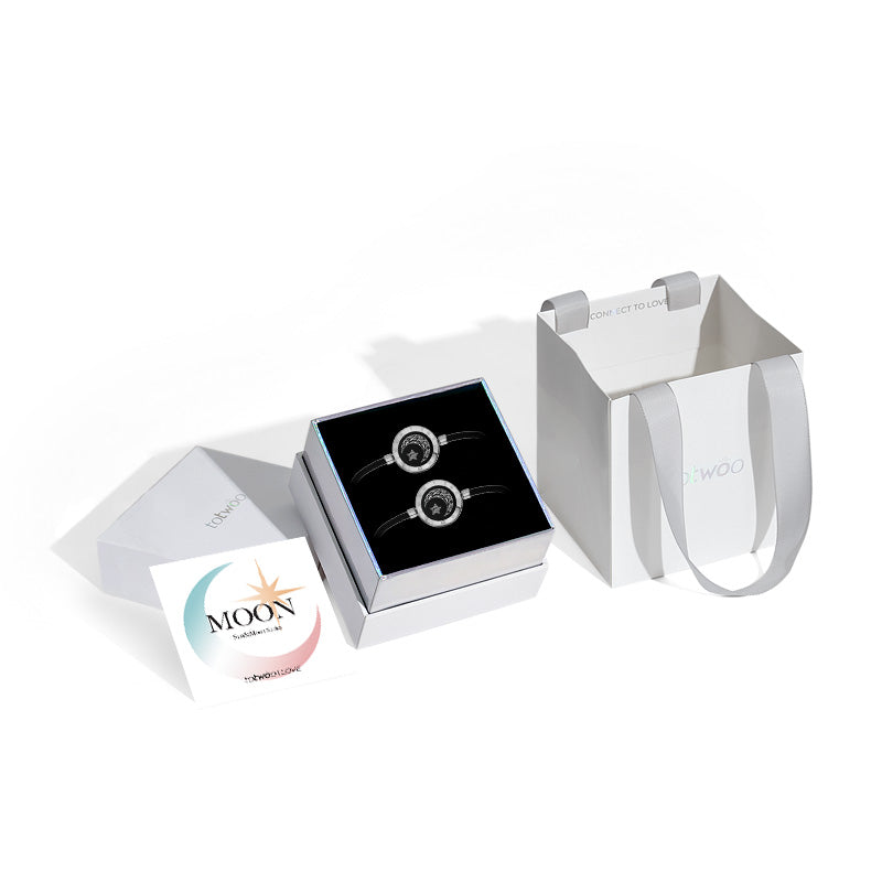 Sun & Moon Touch Bracelets with Milan Rope (Black+Black)
