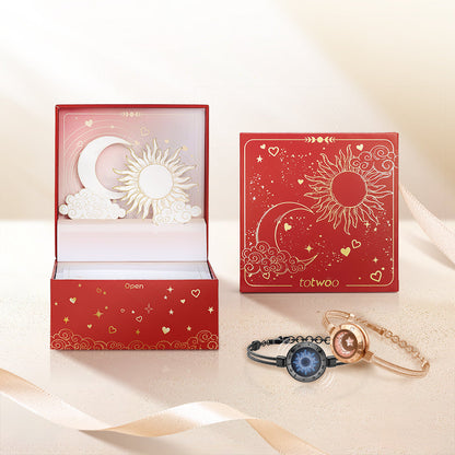 [Special Gift Packaging] Sun & Moon Snake Chain Touch Bracelets