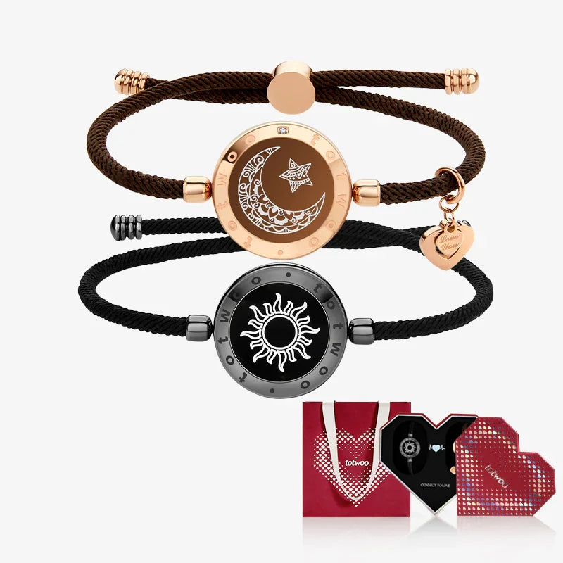 [Totwoo Signal Gift Box] Sun & Moon Touch Bracelets with Milan Rope
