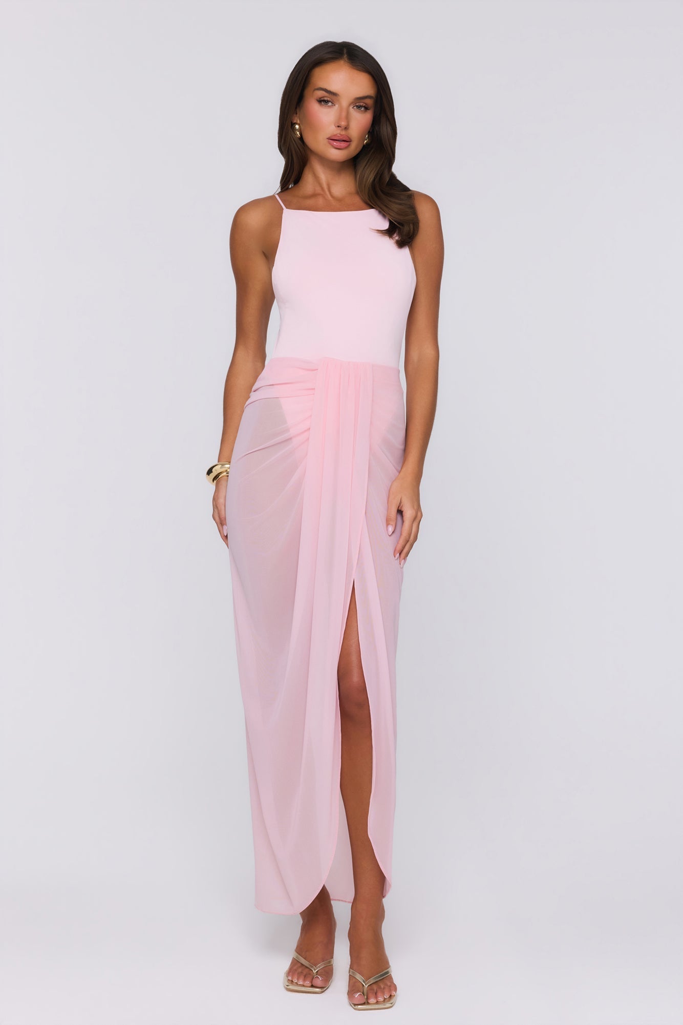 Vestido Longo Sea Foam Dreams Rosa
