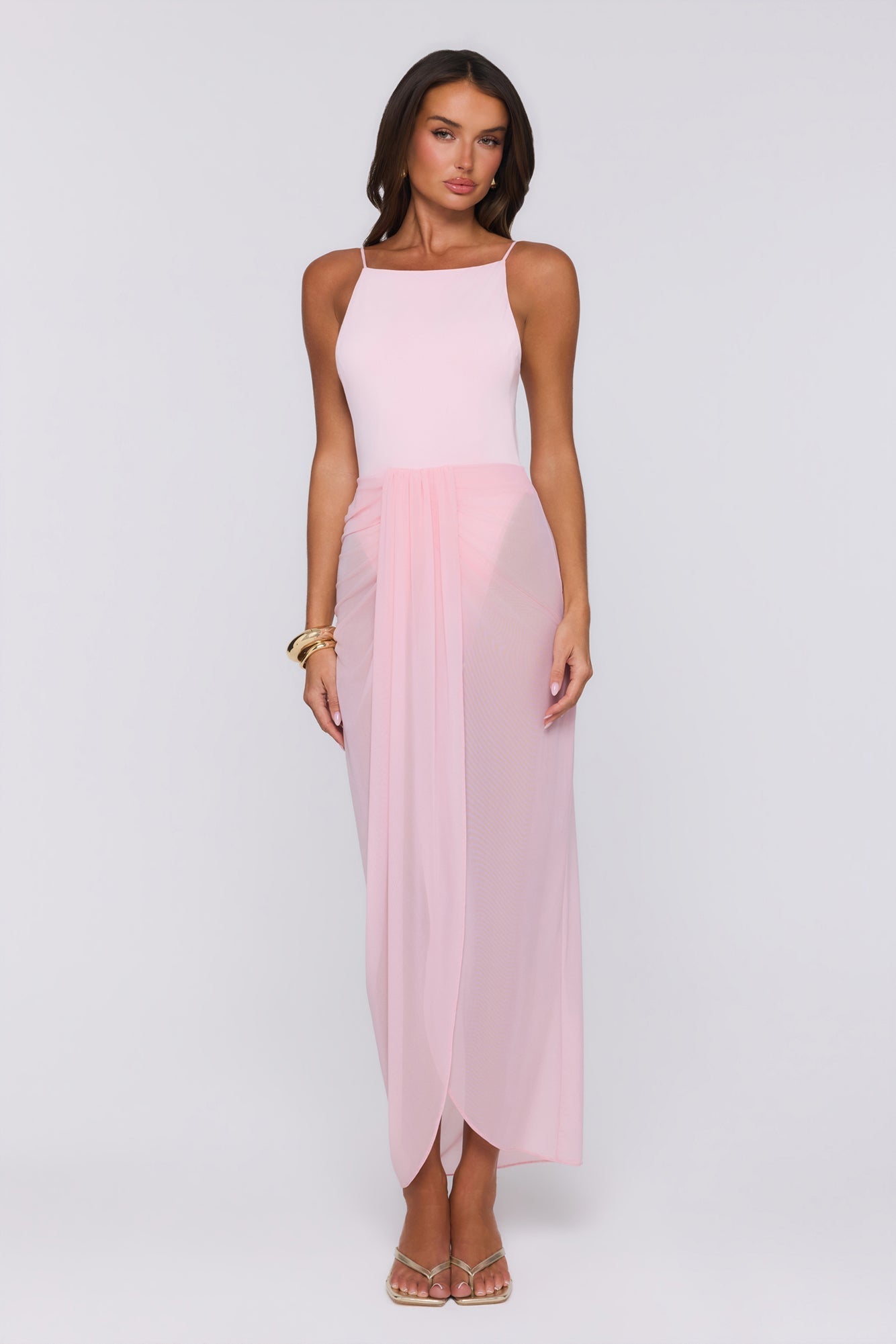 Vestido Longo Sea Foam Dreams Rosa