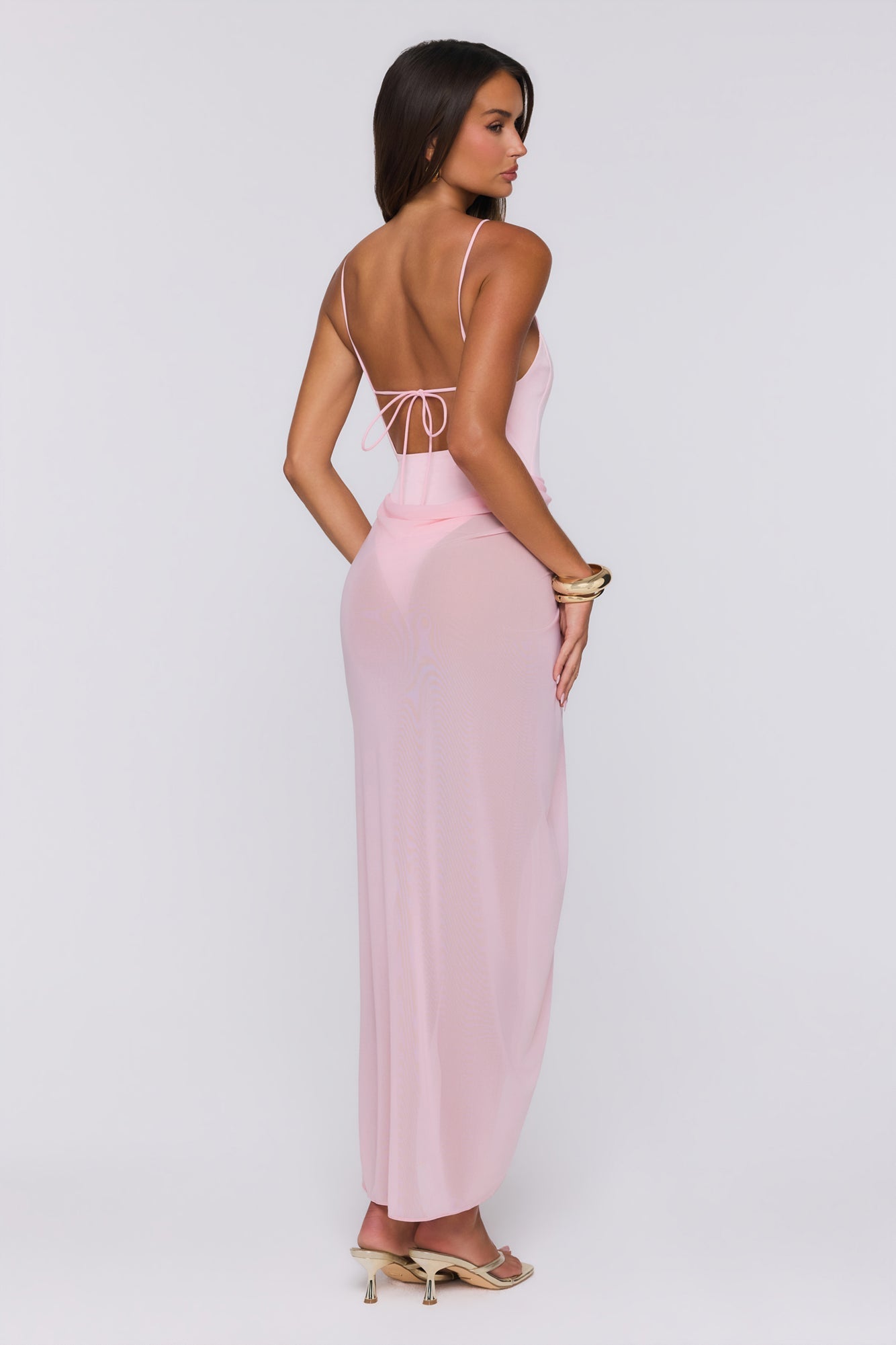 Vestido Longo Sea Foam Dreams Rosa