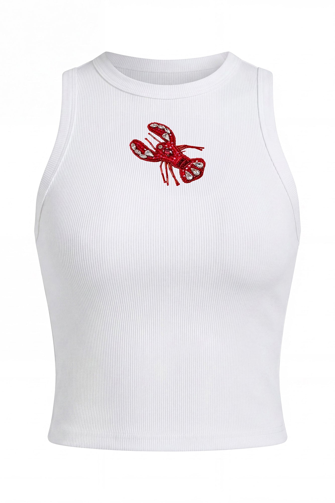 Regata Snap Happy com apliques — Branca