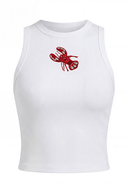 Regata Snap Happy com apliques — Branca