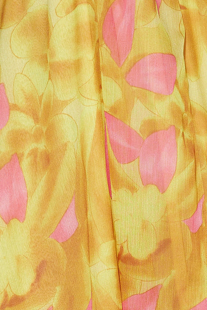 Vestido Longo Estilo Resort de Luxo - Amarelo