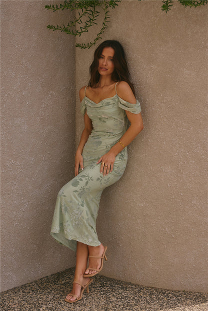Vestido Longo Ombro a Ombro Good Fun — Verde