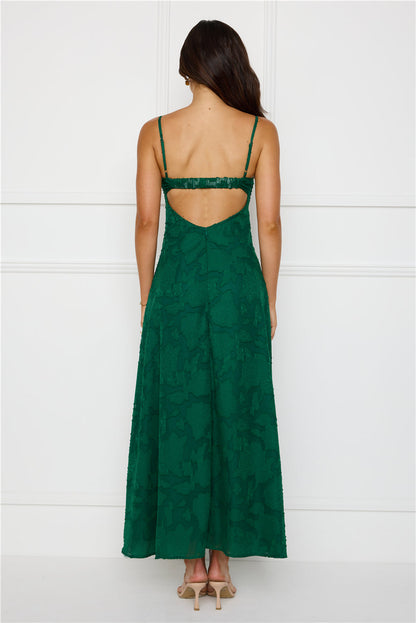 Vestido Longo Pine Blossom — Verde