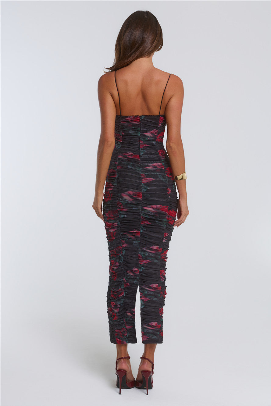 Vestido longo justo Beloved Kisses - Preto
