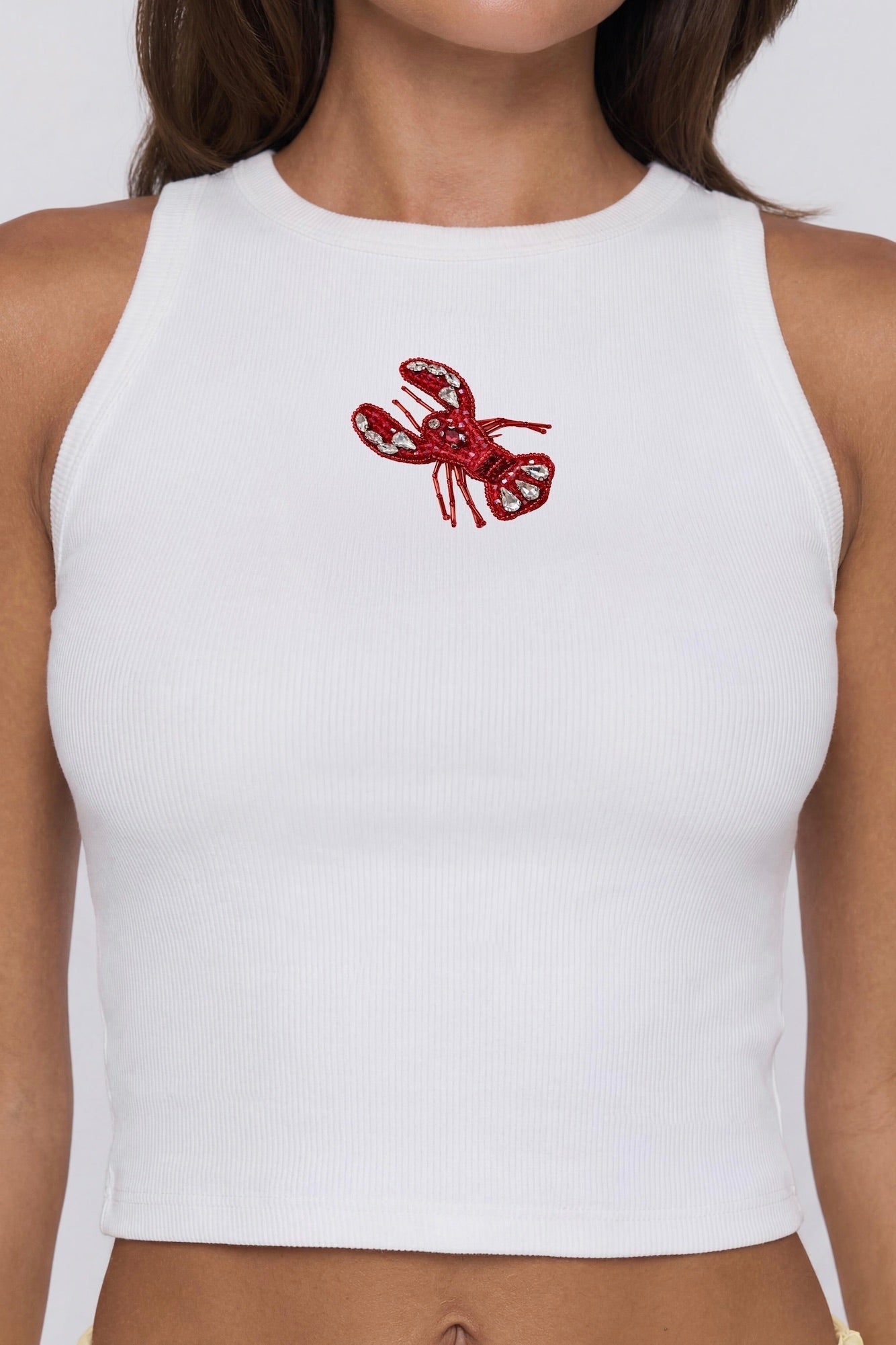 Regata Snap Happy com apliques — Branca