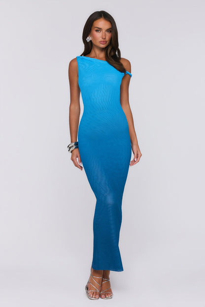 Vestido Longo Palette At Night — Azul Degradê