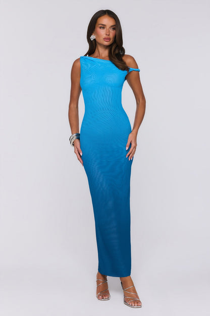 Vestido Longo Palette At Night — Azul Degradê