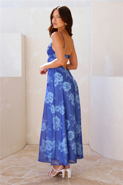 Vestido Longo Spring Forward — Azul