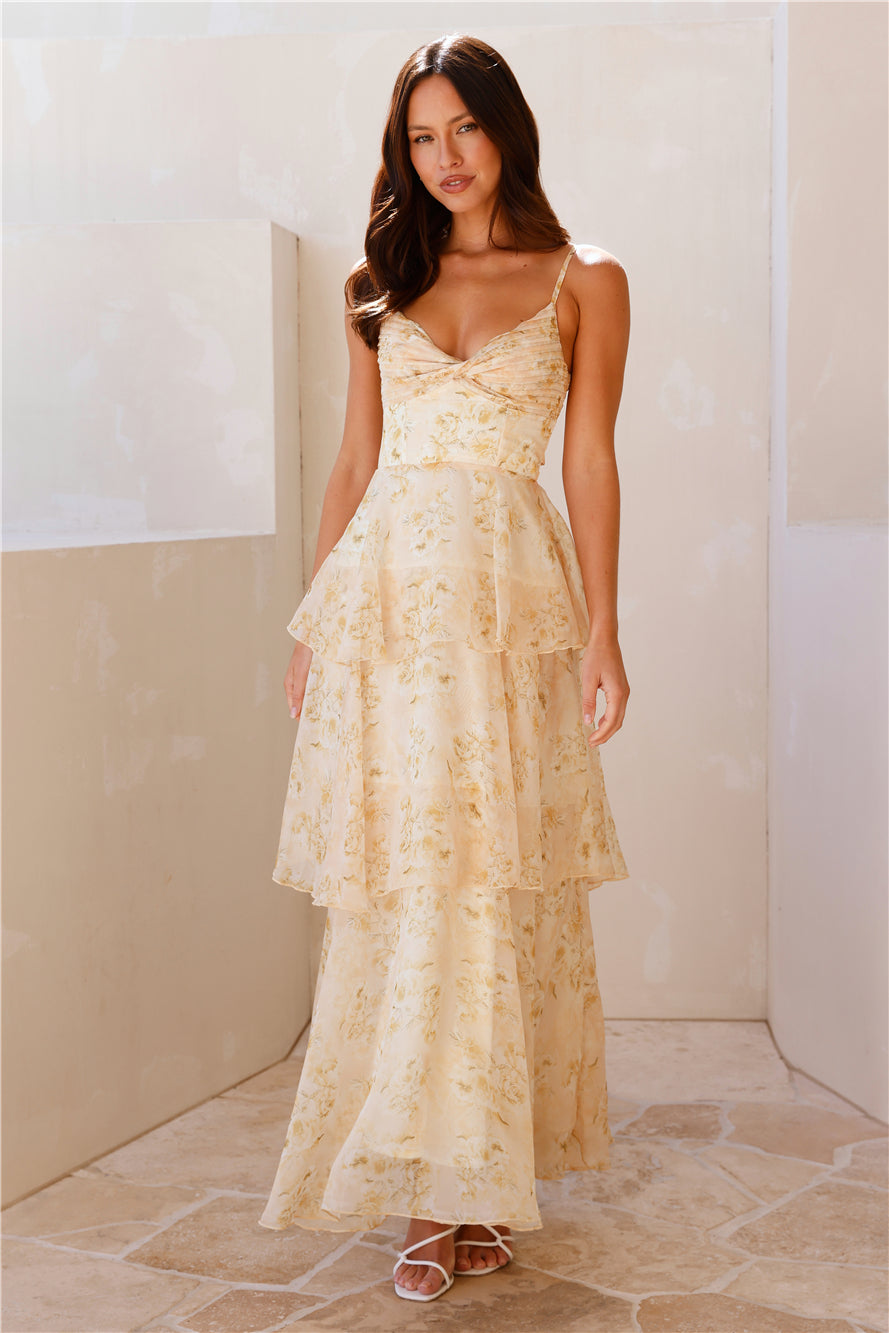 Vestido Longo Luz do Sol — Amarelo
