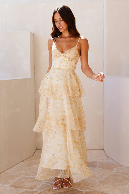 Vestido Longo Luz do Sol — Amarelo