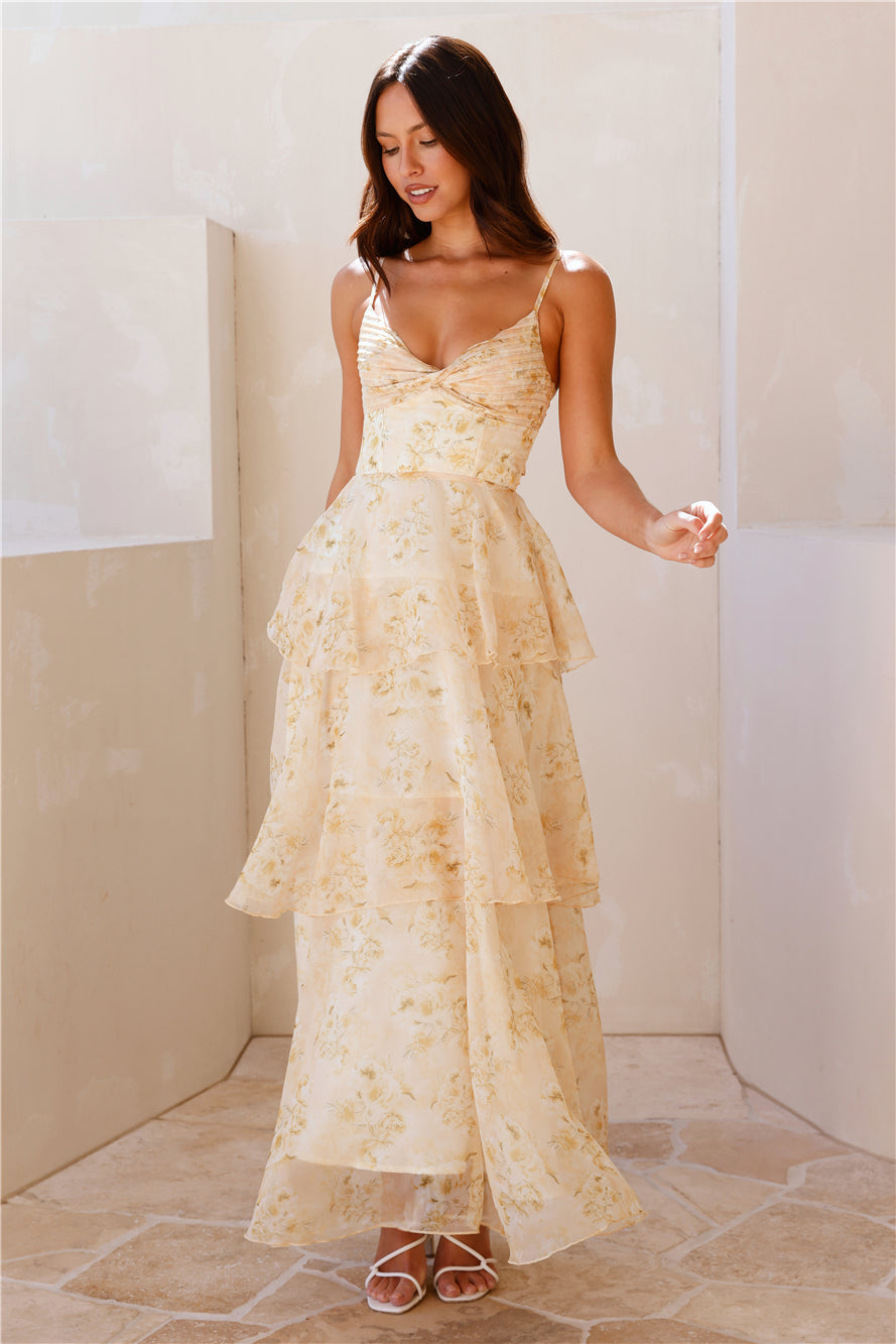 Vestido Longo Luz do Sol — Amarelo