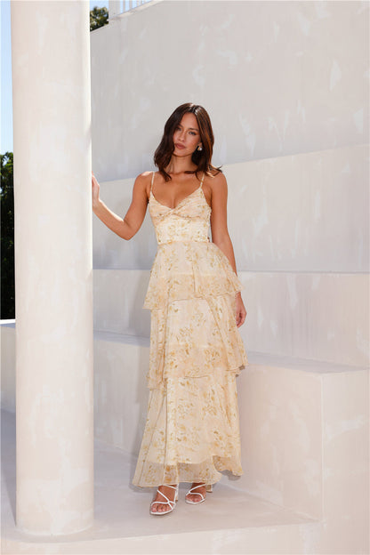 Vestido Longo Luz do Sol — Amarelo