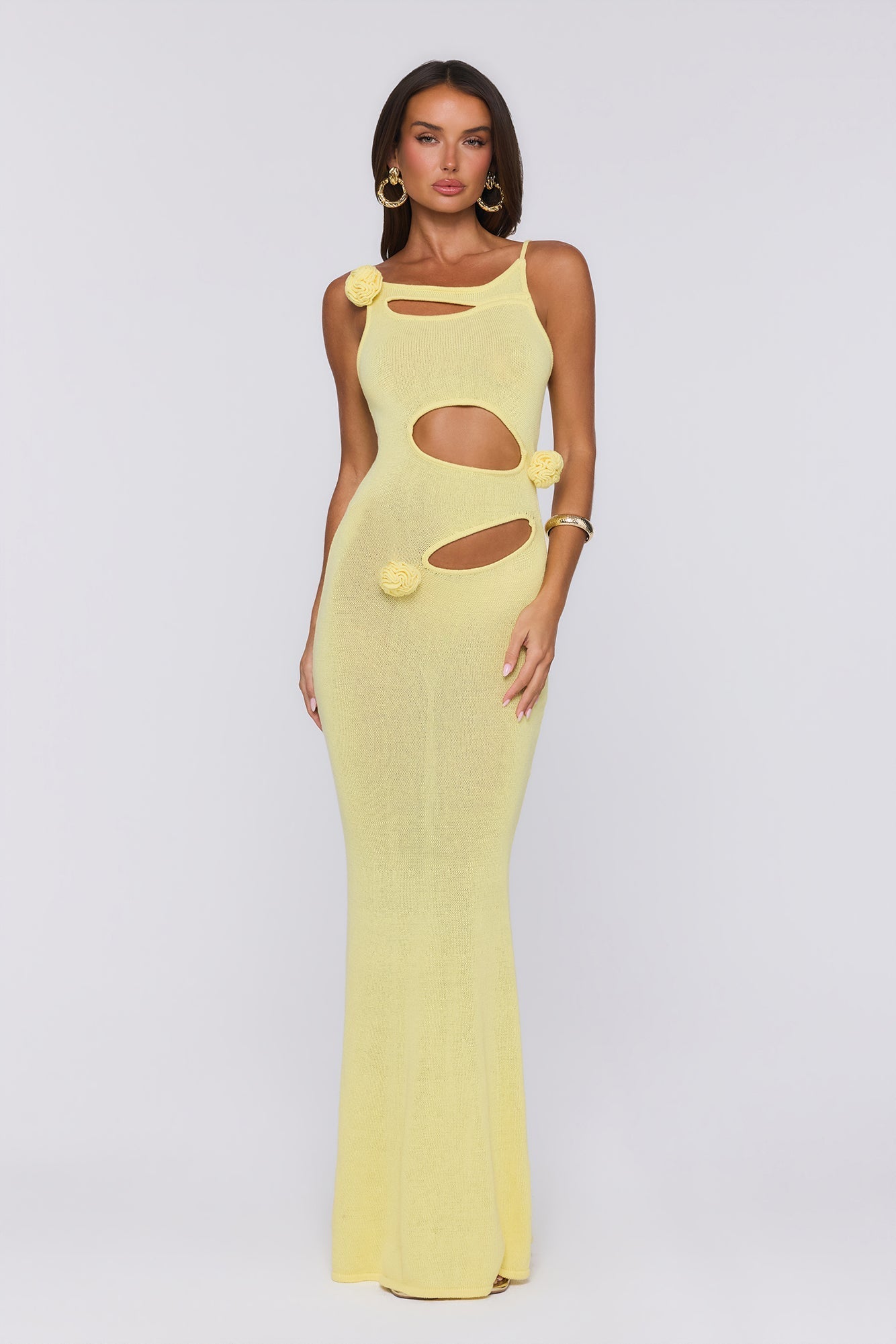 Vestido Longo em Tricô Wild Aura — Amarelo