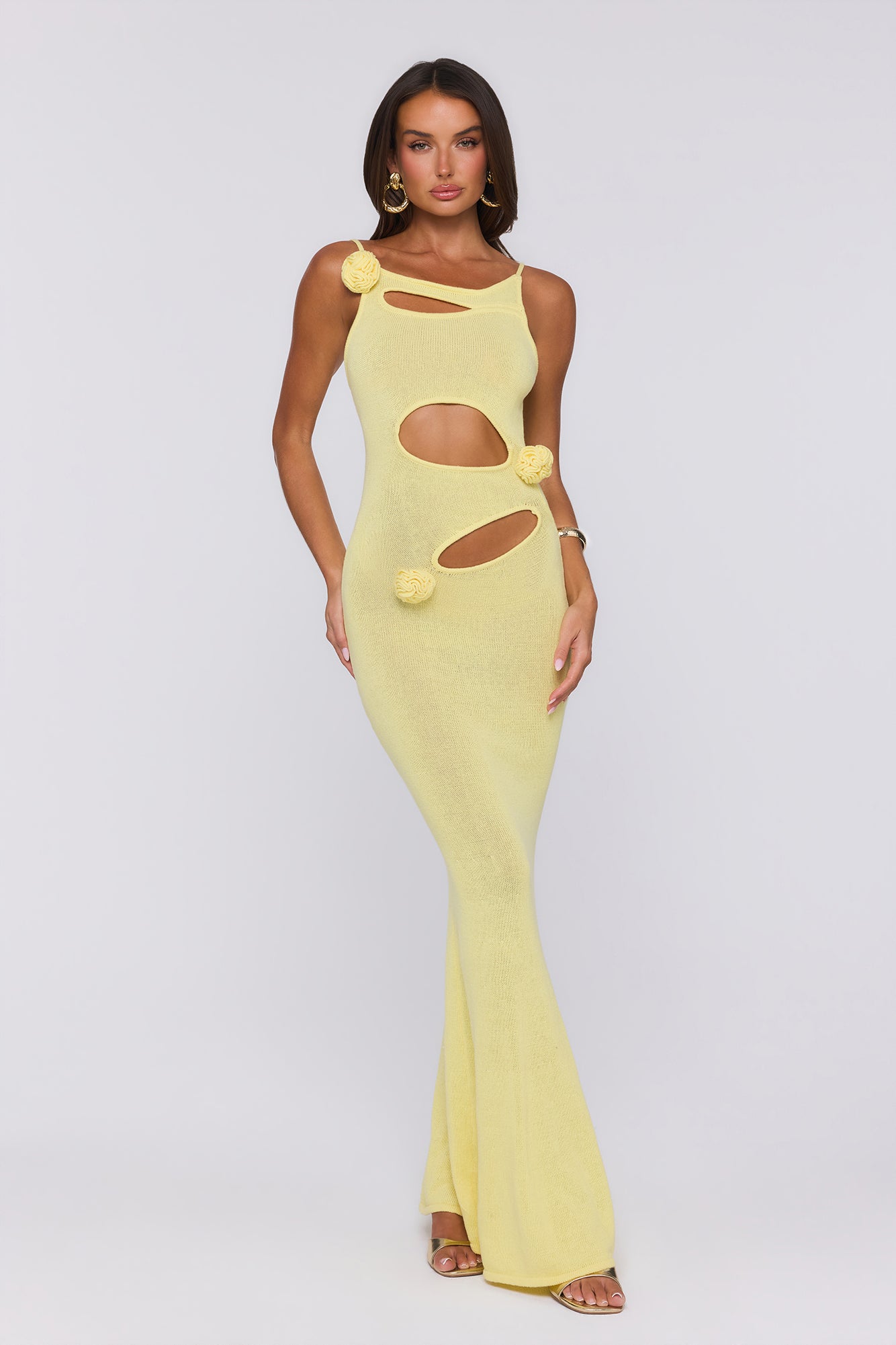 Vestido Longo em Tricô Wild Aura — Amarelo