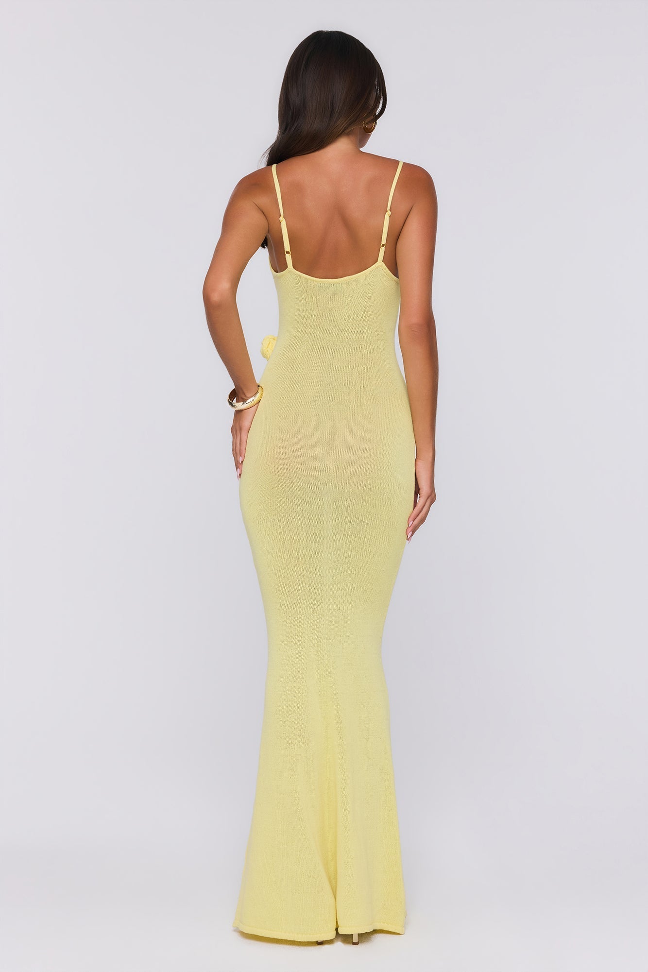 Vestido Longo em Tricô Wild Aura — Amarelo