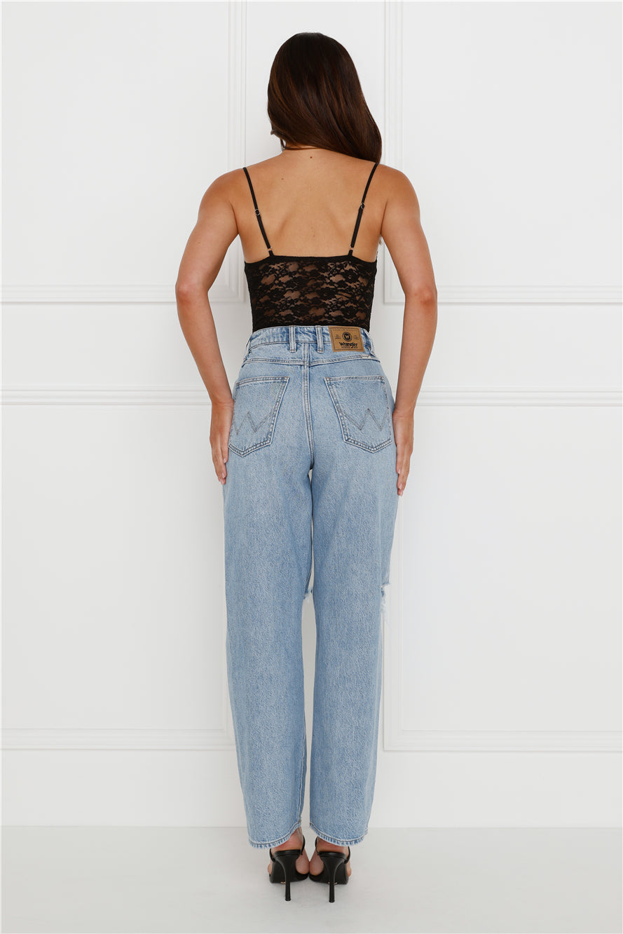 Body de Renda Promise Please — Preto