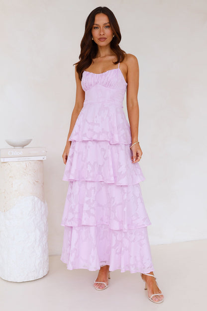 Vestido Longo Thriving Now — Lilás