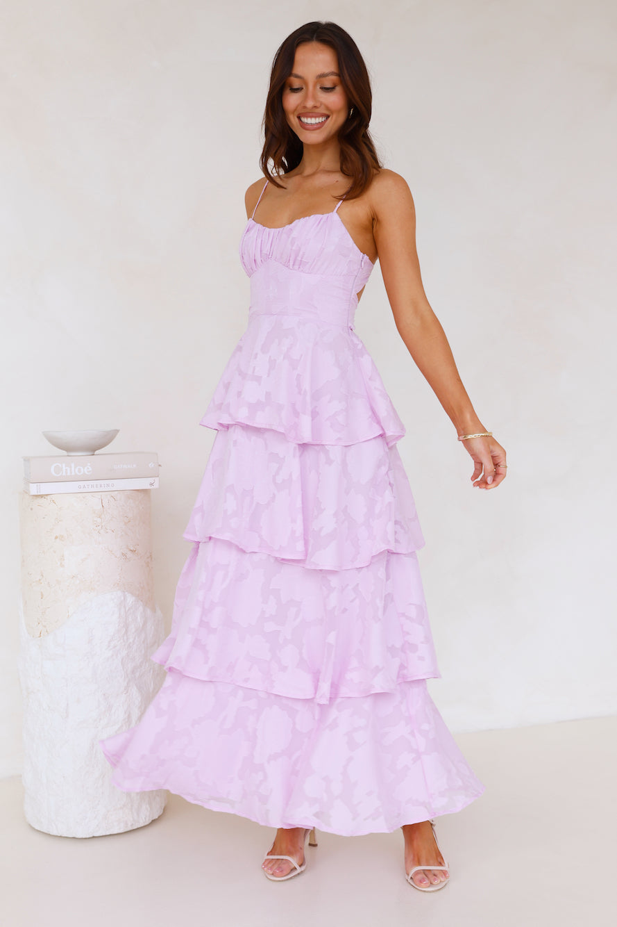 Vestido Longo Thriving Now — Lilás