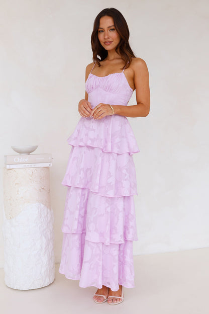 Vestido Longo Thriving Now — Lilás