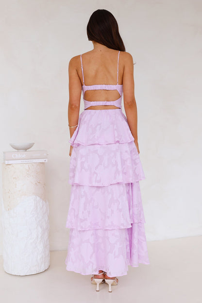Vestido Longo Thriving Now — Lilás