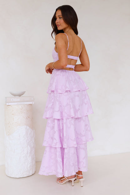 Vestido Longo Thriving Now — Lilás